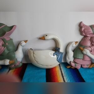 Vintage Home Interiors Country Geese Wall Decor Set